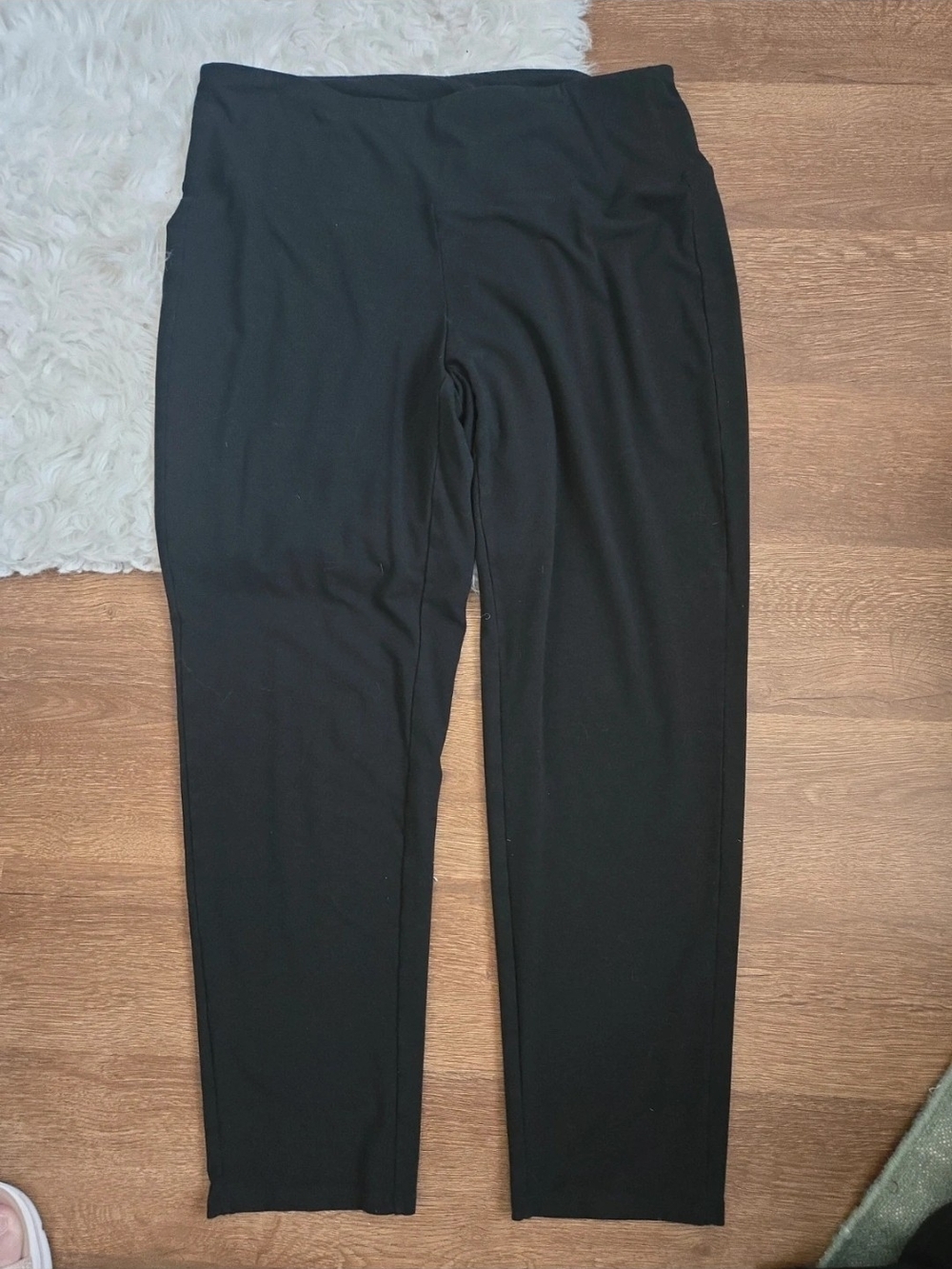 J. Jill Black Slim-Leg Smooth Pull-On Pants XL